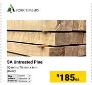 York Timbers SA Untreated Pine 50mm X 76mm X 6m 8962-Each