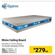 Gyproc Rhino Ceiling Board 6.4mm X 1.2m X 3.6m 7312-Each