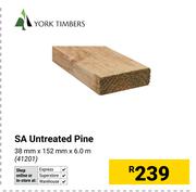 York Timbers SA Untreated Pine 38mm X 152mm X 6.0m 41201-Each