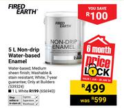 Fired Earth 1L Non Drip Water Based Enamel White (656943)