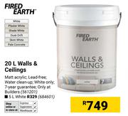 Fired Earth 5L Walls & Ceilings White (684601)