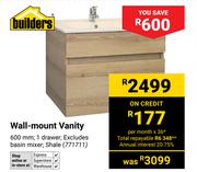 Builders Wall Mount Vanity 600mm (771711)