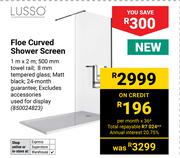 Lusso Floe Curved Shower Screen 1m x 2m (850024823)
