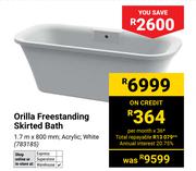Orilla Freestanding Skirted Bath White 1.7m x 800mm (783185)