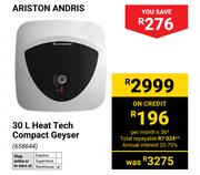 Ariston Andris 30Ltr Heat Tech Compact Geyser 658644