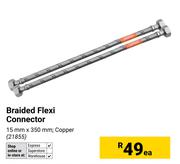 Braided Flexi Connector 15mm x 350mm (Copper) 21855-Each