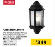 Eurolux Glass Half Lantern (White) 129848