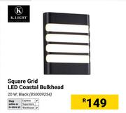 K.Light 20W Square Grid LED Coastal Bulkhead 850009254