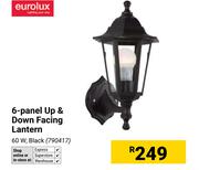 Eurolux 6-Panel Up & Down Facing 60W Black Lantern 790417