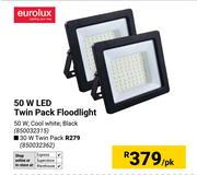 Eurolux 50W Twin Pack Floodlight 850032315-Per Pack