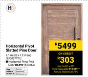 Horizontal Pivot Pine Door 653663