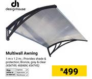 Designhouse Multiwall Awning 1m x 1.2m 454749/468484/454745