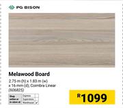 PG Bison Melawood Board 2.75m (H) x 1.83m (W) x 16mm (D) 606825