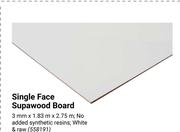 Single Face Supawood Board (White & Raw)3mm x 1.83m x 2.75m 558191