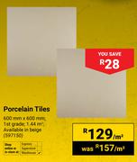 Porcelain Tiles 600mm x 600mm (597150)-Per Sqm