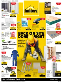 Builders Western Cape : Back On Site Done Right (13 January - 2 March 2026)