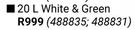 Fired Earth 20L Extreme Roof Acrylic White & Green (488835, 488831)
