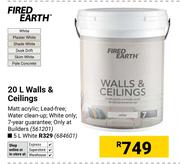 Fired Earth 20L Walls & Ceilings (561201)