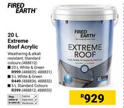 Fired Earth 20L Extreme Roof Acrylic White & Green (488835, 488831)