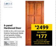 Lotus 6-Panel Hardwood Door 2.032m(h) X 813mm(w) 33703, 33722