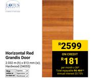 Lotus Horizontal Red Grandis Door 2.032m(H) X 813mm(W) 34055