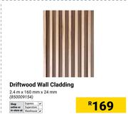 Driftwood Wall Cladding 2.4m X 160mm X 24mm 850009154