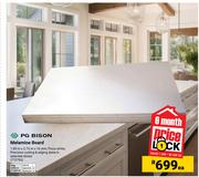 PG Bison Melamine Board 1.83m x 2.75m x 16mm 772793-Each