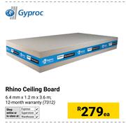 Gyproc Rhino Ceiling Board 6.4mm x 1.2m x 3.6m 7312-Each