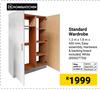 Home & Kitchen Standard Wardrobe 1.2m x 1.8m x 450mm (850027754)