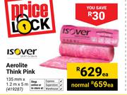 Isover Aerolite Think Pink 135mm x 1.2m x 5m (419287)
