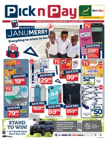 Pick n Pay KwaZulu-Natal : Everything For School, For Less (29 December 2025 - 25 January 2026)