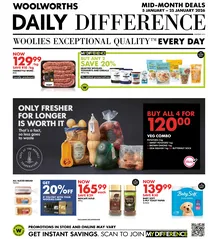 Woolworths Gauteng, Northern Cape, Limpopo, Mpumalanga, Free State & North West : Daily Difference (05 January - 25 January 2026)