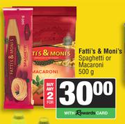 Fatti's & Moni's Spaghetti Or Macaroni-For 2 x 500g