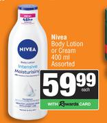 Nivea Body Lotion Or Cream-400ml