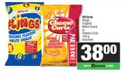 Willards Flings Original Maize Snack Or Cheese Curls Assorted-For 2 x 150g