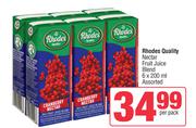 Rhodes Quality Nectar Fruit Juice Blend Assorted-6 x 200ml Per Pack