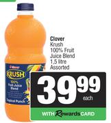 Clover Krush 100% Fruit Juice Blend Assorted-1.5L