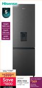 Hisense 263L Inox Fridge/Freezer H30BIT-WD 10278367