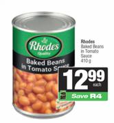 Rhodes Baked Beans In Tomato Sauce-410g