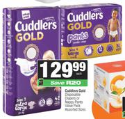 Cuddlers Gold Disposable Diapers & Nappy Pants Value Pack Assorted Sizes