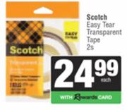 Scotch Easy Tear Transparent Tape-2s