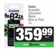 Casio Scientific Calculator Black, Blue Or Pink-1s