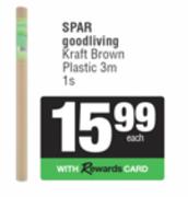 Spar Good Living Kraft Brown Plastic 3m-1s