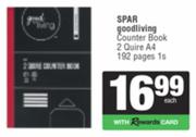 Spar Good Living Counter Book 2 Quire A4 192 Pages-1s