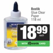 Bostik Glue Clear Paper-118ml