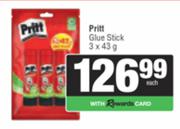 Pritt Glue Stick-3 x 43g