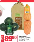 Spar Freshline Potato 3kg, Onion 1kg, Gem Sqaush 1kg & Butternut 2's Pack-For All