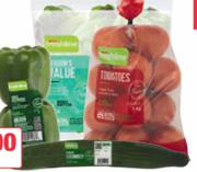 Spar Freshline Seasons Value 220g, Tomato 1kg, Cucumber & Green Pepper 2s Pack-For All