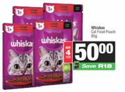 Whiskas Cat Food Pouch-For 4 x 85g