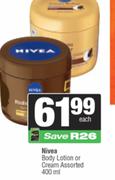 Nivea Body Lotion Or Cream Assorted-400ml Each